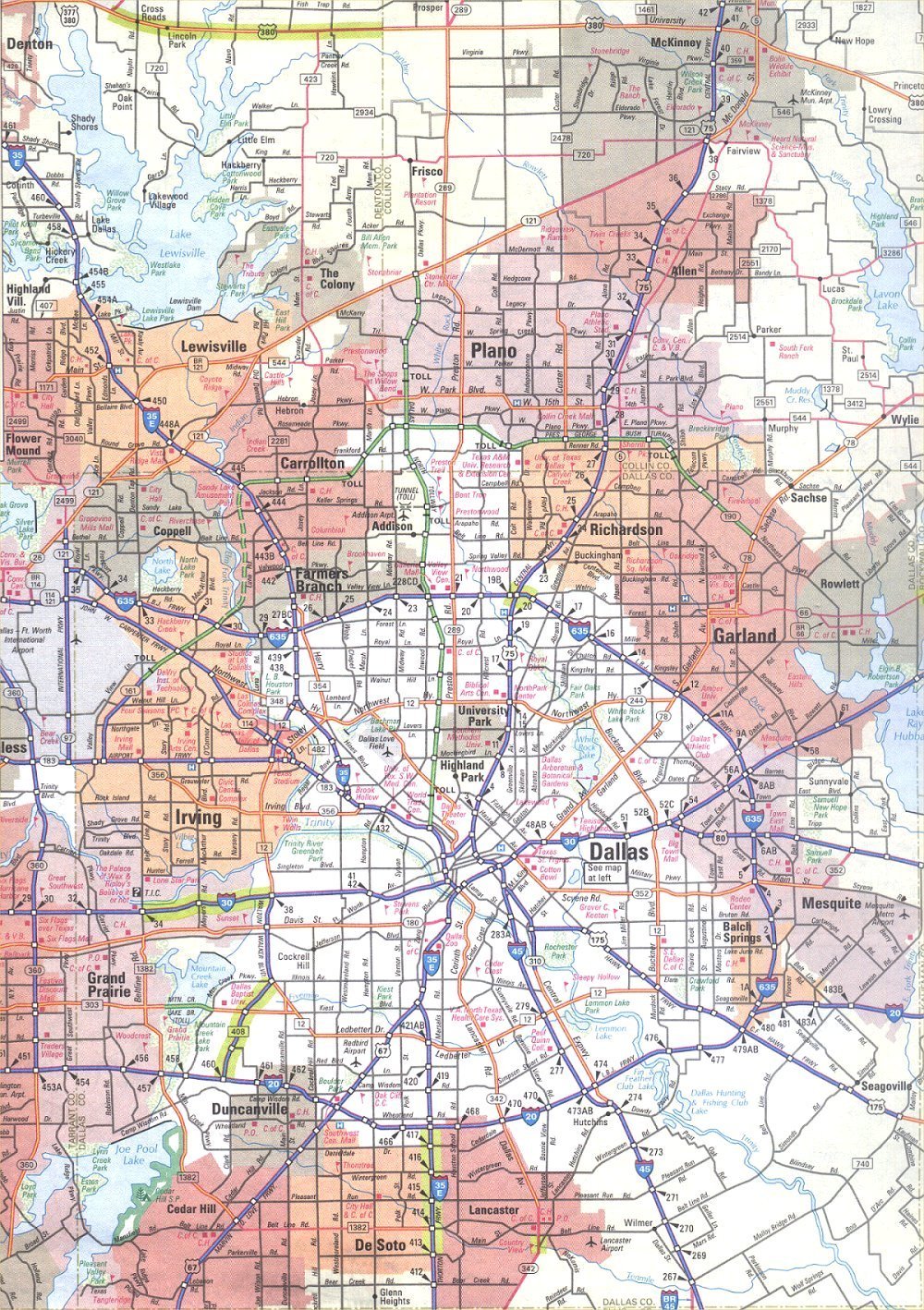 Map Of Dallas Texas